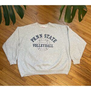 Vintage 80s 90s XL Penn State Volleyball Reverse Weave Sweatshirt Gray